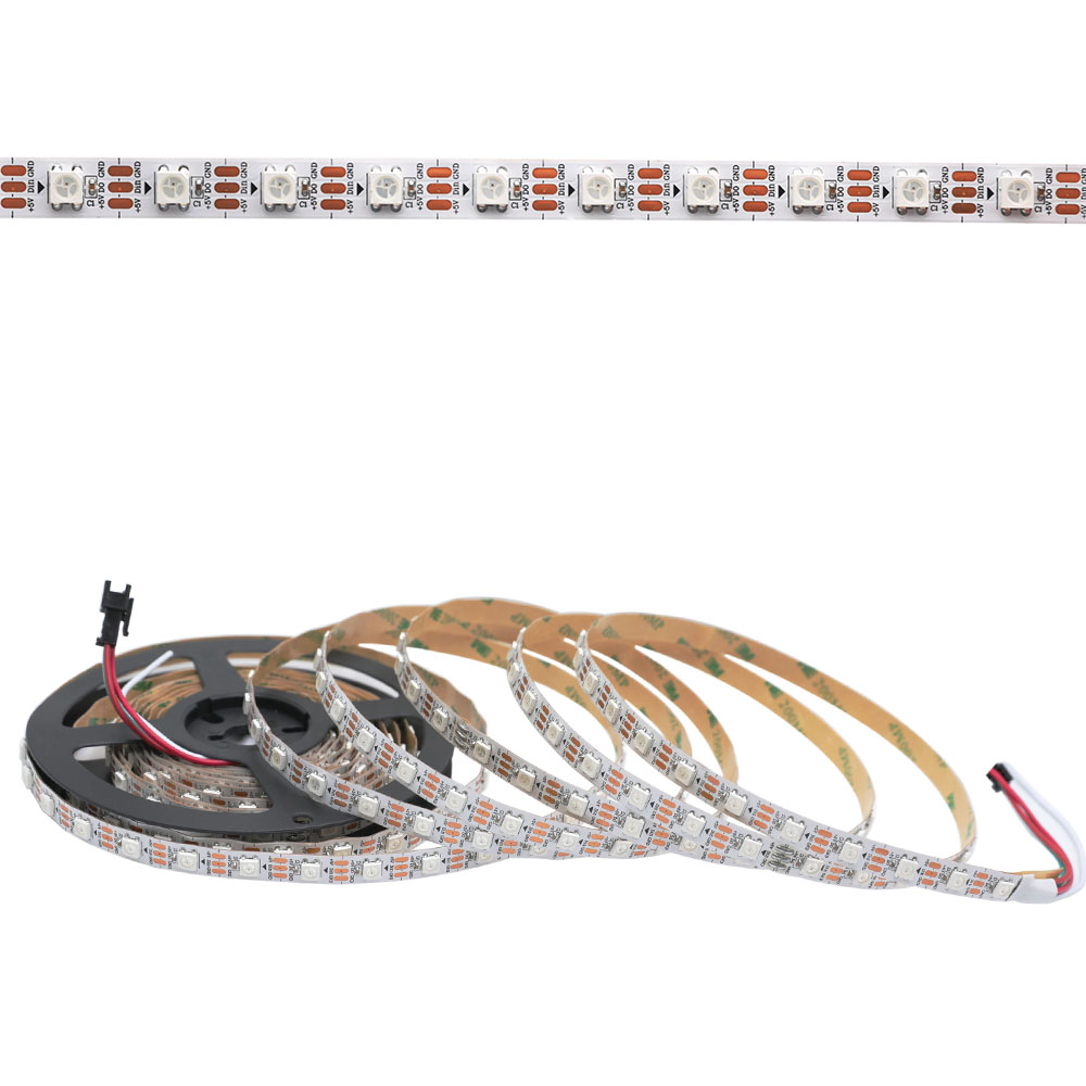 WS2812B DC5V Series Flexible LED Strip Lights, Programmable Pixel Full Color Chasing, Indoor Use, 300LEDs, 1.64ft ~ 16.4ft Per Reel By Sale WS2812B DC5V Series Flexible LED Strip Lights, Programmable Pixel Full Color Chasing, Indoor Use, 300LEDs, 1.64ft ~ 16.4ft Per Reel By Sale